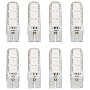 8 Pezzi Lampada Led T10 W5W 6 SMD 5050 12V 0.8W 60lm Colore Blu 34mm