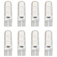 8 Pezzi Lampada Led T10 W5W  6 SMD 5050 12V 0.8W 60lm Colore Rosso 34mm