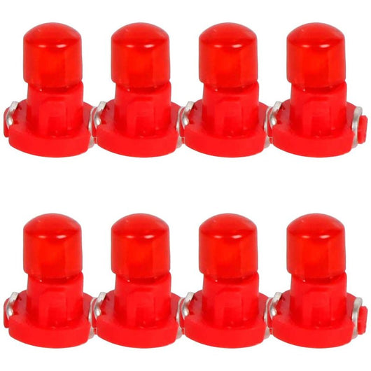 8 Pezzi Lampada Led T3 1 COB 12V 0.6W 40lm Luce Rossa 17mm Luci Cruscotti e Strumentazioni