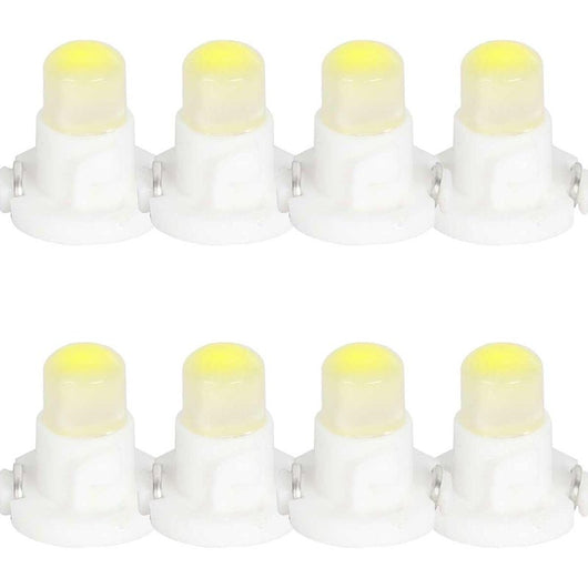 8 Pezzi Lampada Led T4.2 1 COB 12V 0.6W 40lm Bianco Freddo 6500K 17mm Luci Cruscotti e Strumentazioni