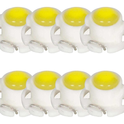 8 Pezzi Lampada Led T4.7 1 COB 12V 0.6W 40lm Bianco Freddo 6500K 9mm Luci Cruscotti e Strumentazioni