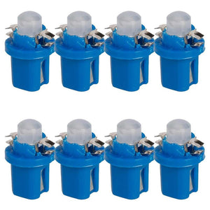 8 Pezzi Lampada Led T5 B8.5D 1 COB 12V 0.6W 40lm Luce Blu 18mm Luci Cruscotti e Strumentazioni B8,5D