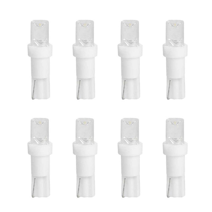 8 Pezzi Lampada Led T5 F5 12V 0.5W 300lm Bianco Freddo 6500K