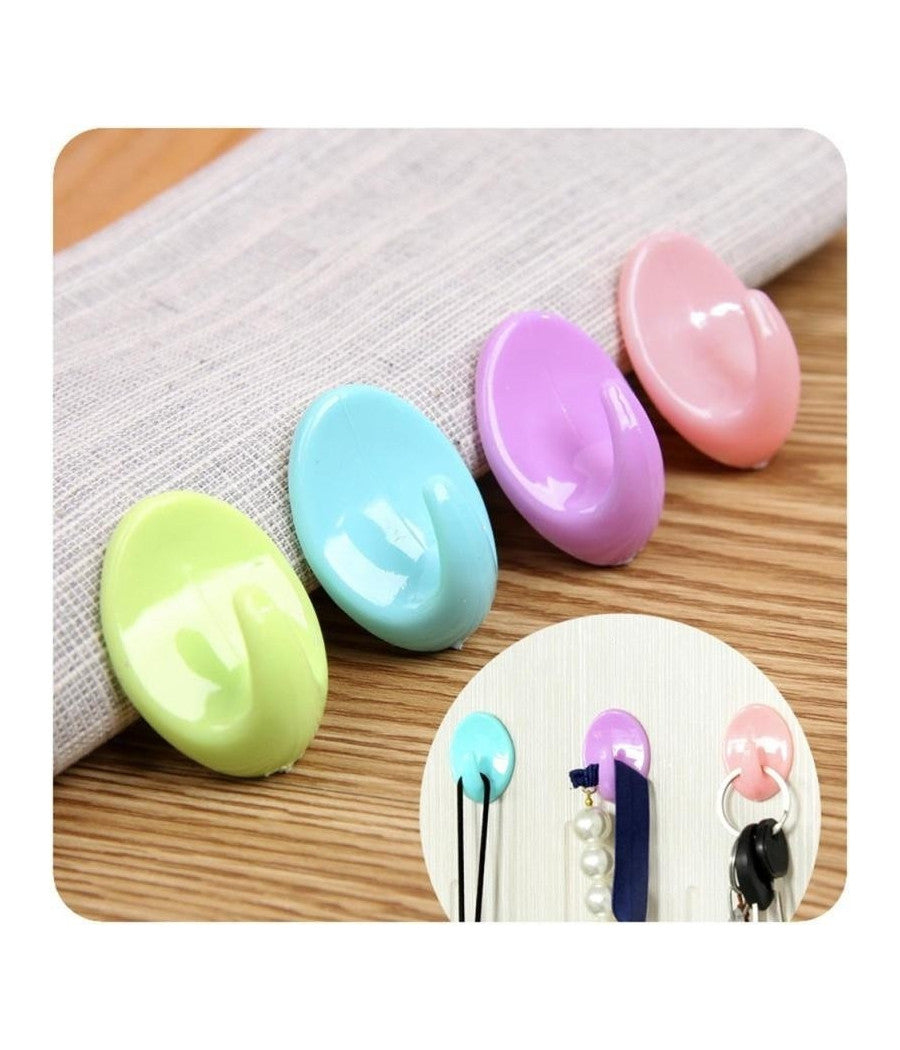 8 Ganci Gancio Adesivo Per Guardaroba Appendiabiti Appendi Abiti Strofinacci         