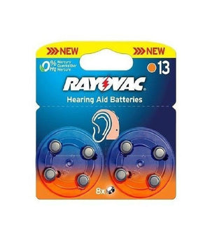 8 Pezzi Batterie Pile Per Amplifon Apparecchi Acustici Varta Rayovac Ha 13         