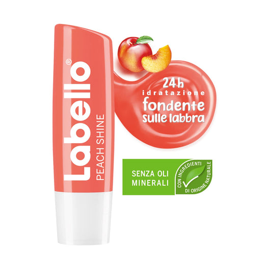 Burrocacao Balsamo Idratante per Labbra Morbide, Peach Shine, Labello