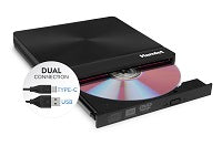 Masterizzatore slim connessione usb 3.0 e usb-c - XDVDSLIM3AC