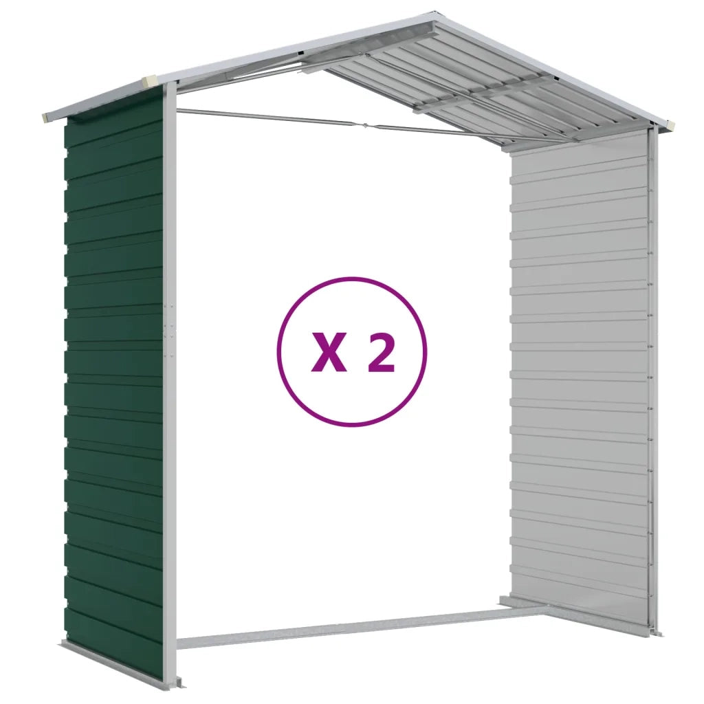 Casetta da giardino verde 191x215x198 cm in acciaio zincato 3188232