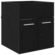 Mobiletto moderno per lavabo interno 41 x 38,5 x 46 cm ampio spazio di archiviazione elegante legno ingegnerizzato nero 02_0058393