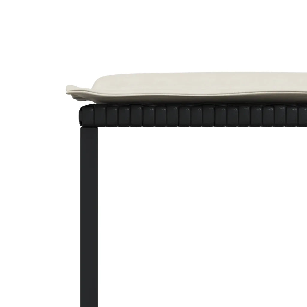 vidaXL Set da Pranzo da Giardino 13pz con Cuscini Nero in Polyrattan