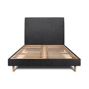 Letto 150x200 cm con testata imbottita - Tessuto Tela opaca