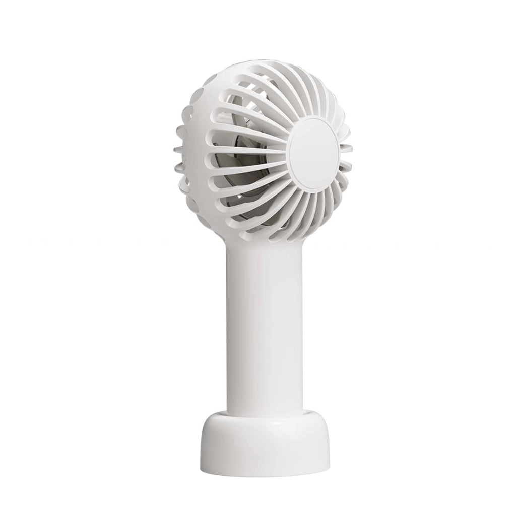 Mini Ventilatore Portatile 3 Velocità Ricaricabile con Supporto Rimovibile Bianco BigBen