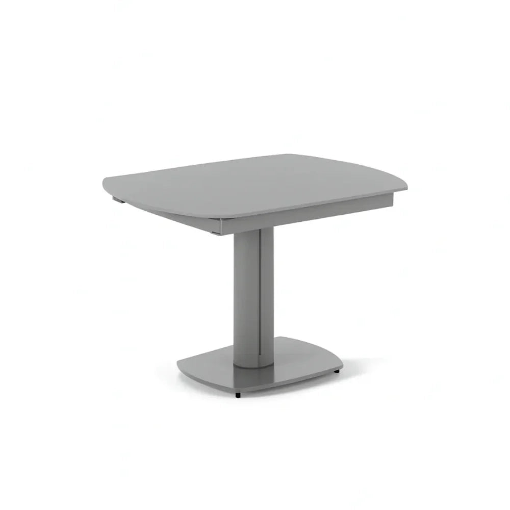Tavolo da pranzo allungabile in vetro temperato grigio Oslo 120-180x90 cm fino a 8 posti | Duzzle