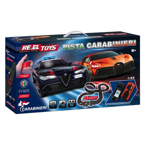 Playset pista re. el toys 0921 carabinieri pista 4 tracciati turbo