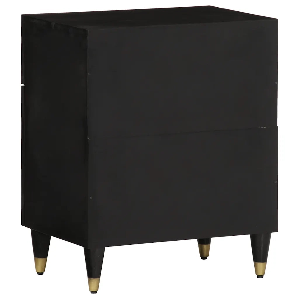 Comodino 50x33x60 cm in Legno Massello di Mango