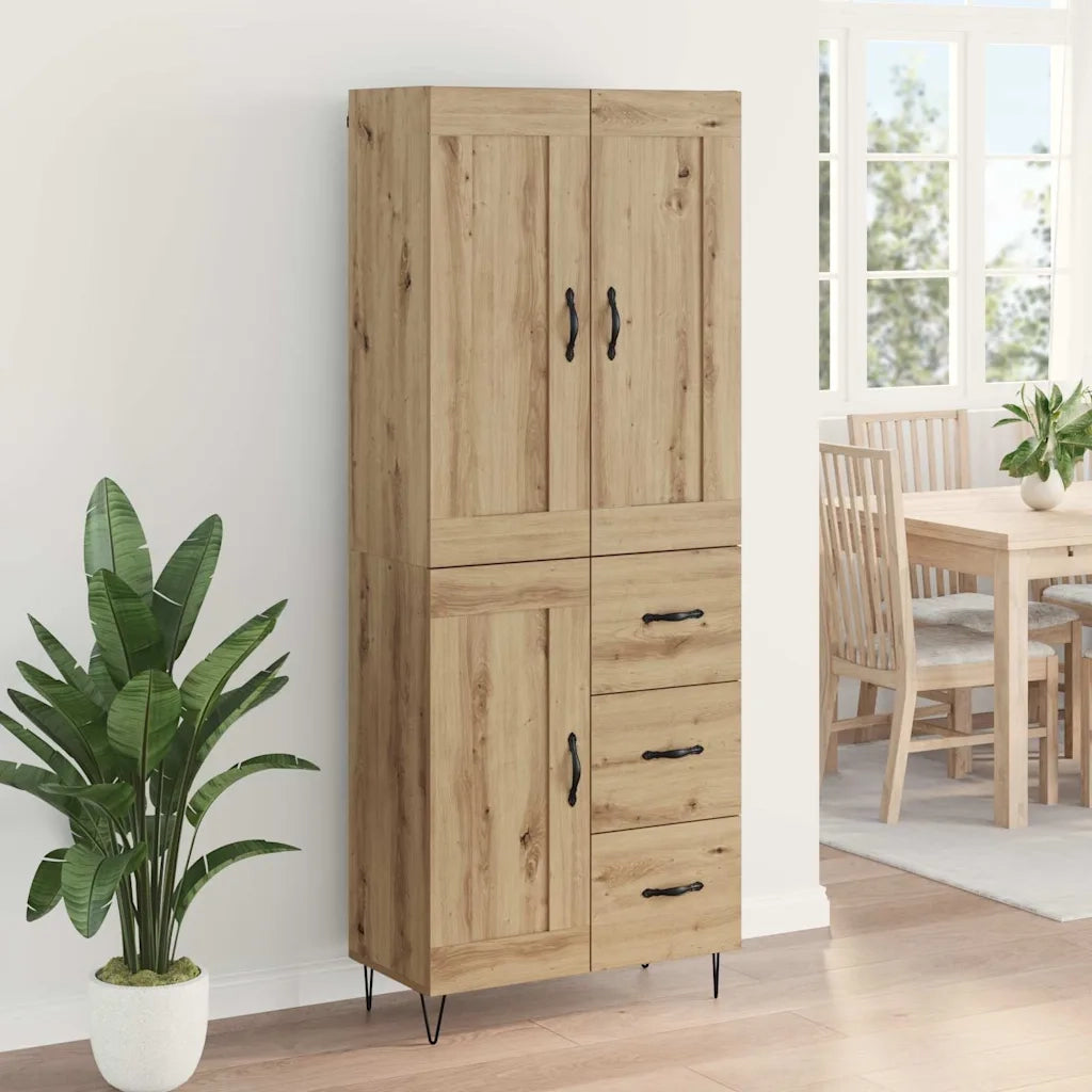 Credenza con cassetto Rovere artigianale 69,5 x 34 x 180 cm