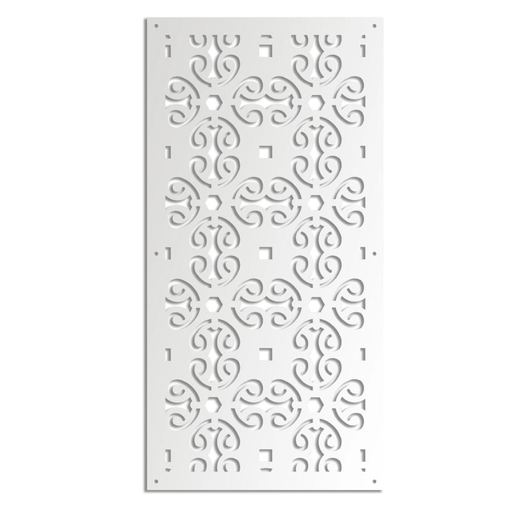 OLD KEY - Pannello in PVC traforato - Parasole Misura: 98x198 cm, Colore: bianco