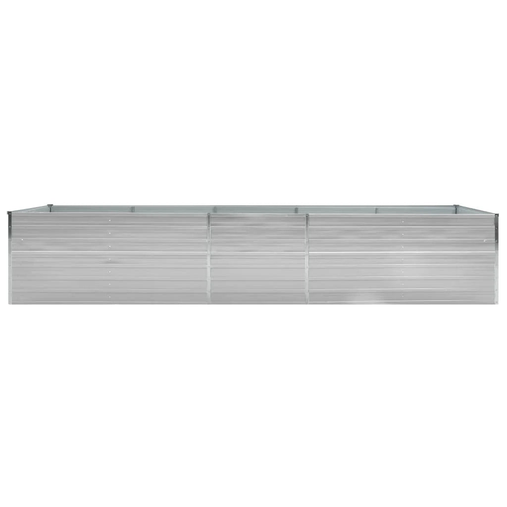 Fioriera rialzata per piante e fiori acciaio zincato 400 x 80 x 45 cm grigio 02_0001116
