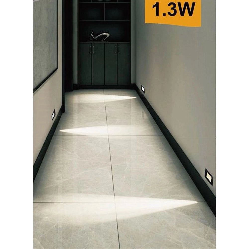 Trade Shop - Segnapasso Placca Nera Muro Sensore Movimento Pir 1,3 W Cassetta 503 Xggyd-001n -