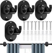 Hanger per tenda senza forare - Sostegno autoadesivo - Hanger ABS per tenda - 4 pezzi - Per soggiorno/camera da letto