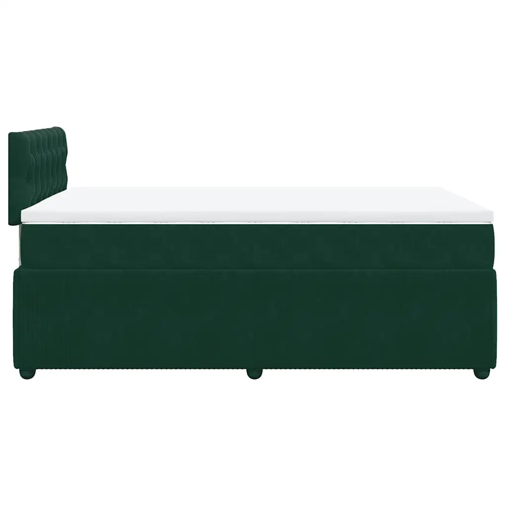 Giroletto a Molle con Materasso Verde Scuro 120x200 cm Velluto 3287719