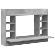 Scrivania tavolo postazione di lavoro mobile per computer studio a parete 105 x 48 x 75 cm legno ingegnerizzato grigio 02_0023879