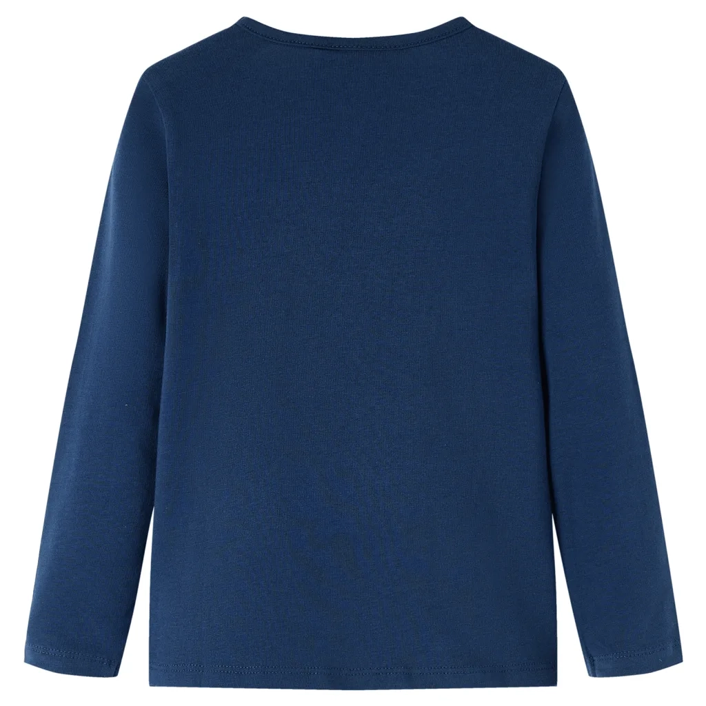 Maglietta da Bambina a Maniche Lunghe Blu Marino 116 13696
