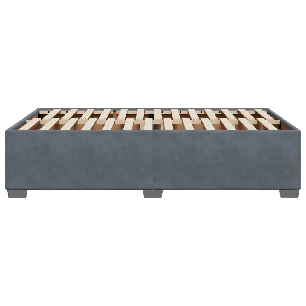 Giroletto senza Materasso Grigio Scuro 120x190 cm Velluto