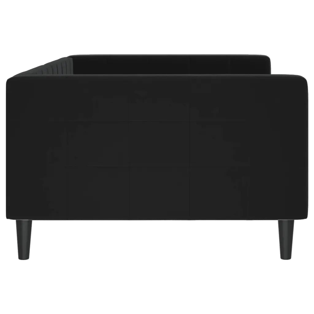 Letto da Giorno Nero 100x200 cm in Velluto