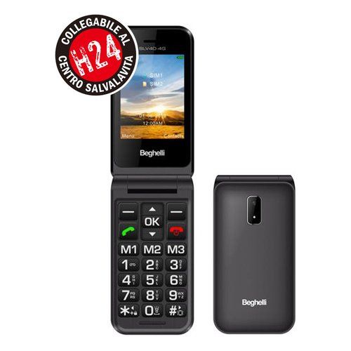 Cellulare beghelli 9208 salvalavita phone slv40 dualsim black black