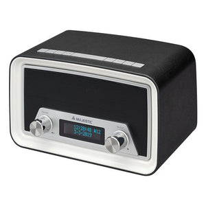 Radio majestic 109842 vintage dab 842n black e white