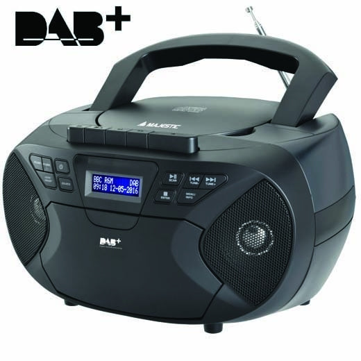 New majestic ah-2430 dab impianto stereo portatile analogico nero - 112430