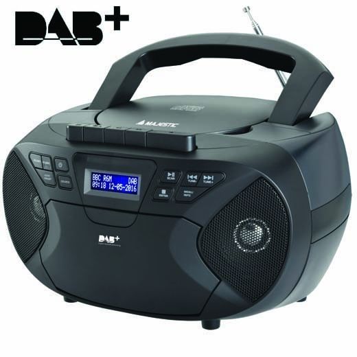 New majestic ah-2430 dab impianto stereo portatile analogico nero - 112430