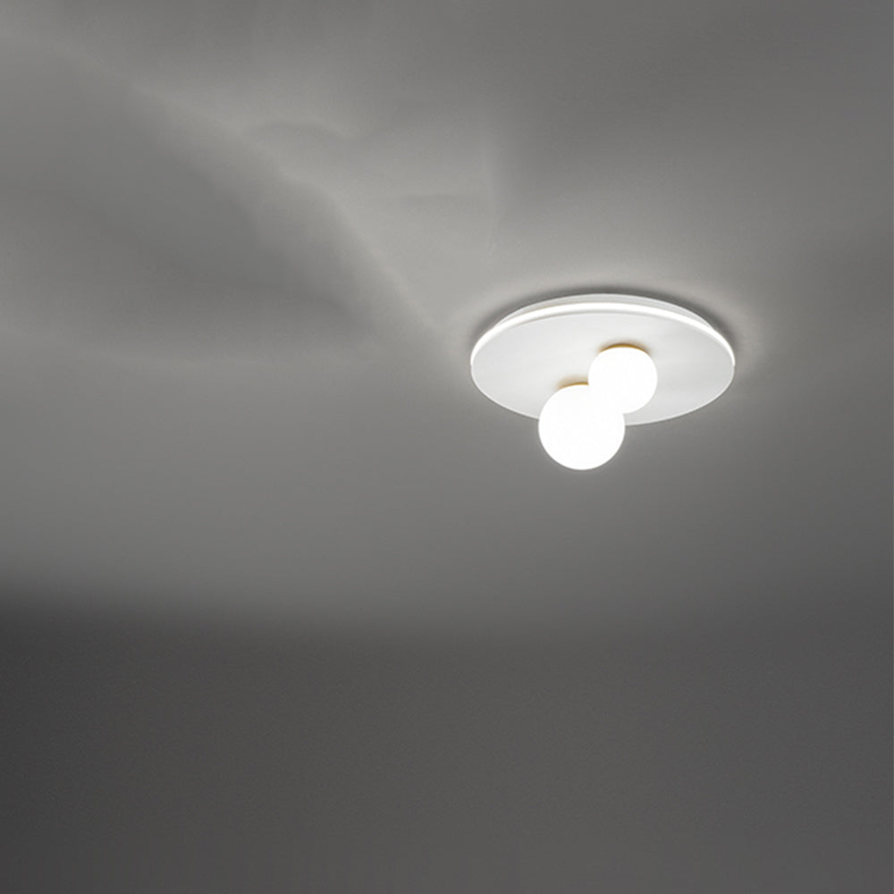 Plafoniera Moderna Ball Metallo Bianco Acrilico Led 38W 3000K