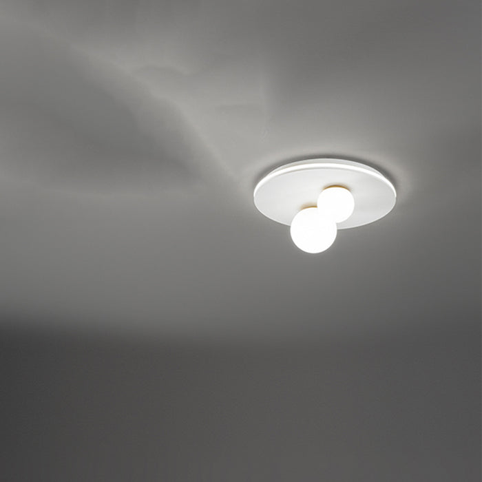 Plafoniera Moderna Ball Metallo Bianco Acrilico Led 38W 3000K
