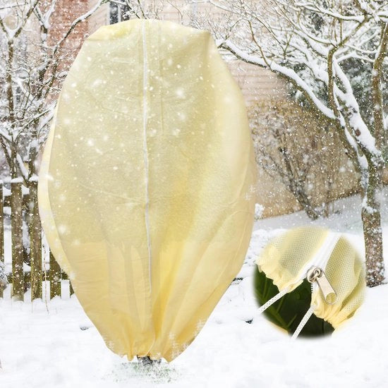 Protezione per piante in inverno, 250*360CM protezione per piante invernale di grandi dimensioni con cerniera e cordino, impermeabile e riutilizzabile protezione per piante da congelamento per piante da olivo e palme (240*200CM)