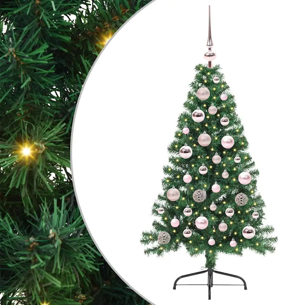 Albero di Natale Artificiale-Albero Natalizio con luci integrate Verde 120 cm 882998