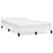 Letto matrimoniale | Letto per adulti | Giroletto con Testiera senza Materasso Bianco 120x200 cm