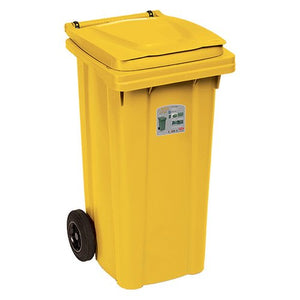 Bidone carellato stefanplast 25696 urban eco system giallo