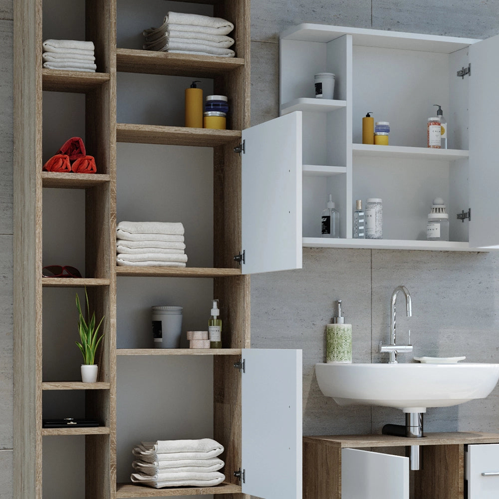 Mobile bagno alto Ilias Bianco/Sonoma 60 x 190 cm Vicco