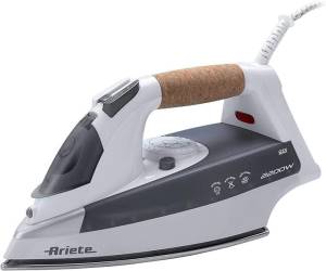 Ariete steam iron 6232 grey - ferro da stiro con piastra acciaio inox - manico in sughero - serbatoio 300 ml - 2200 watt - bianco e grigio - 00S623200AR0