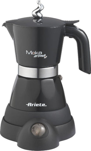 Ariete 1358 moka aroma - moka elettrica 2/4 tazze - autospegnimento - mantenimento temperatura per 30' - 400 watt - nero - 00M135811AR0