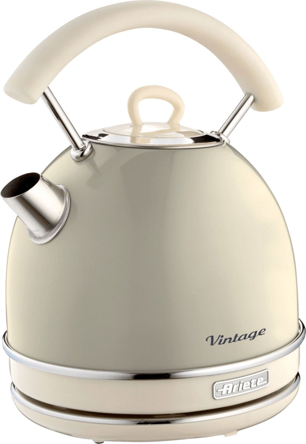 Ariete 2877 bollitore elettrico 1,7 litri di design - infusi, tè e tisane - autospegnimento - 2000 watt - acciaio inox - linea vintage - beige - ARI2877BE