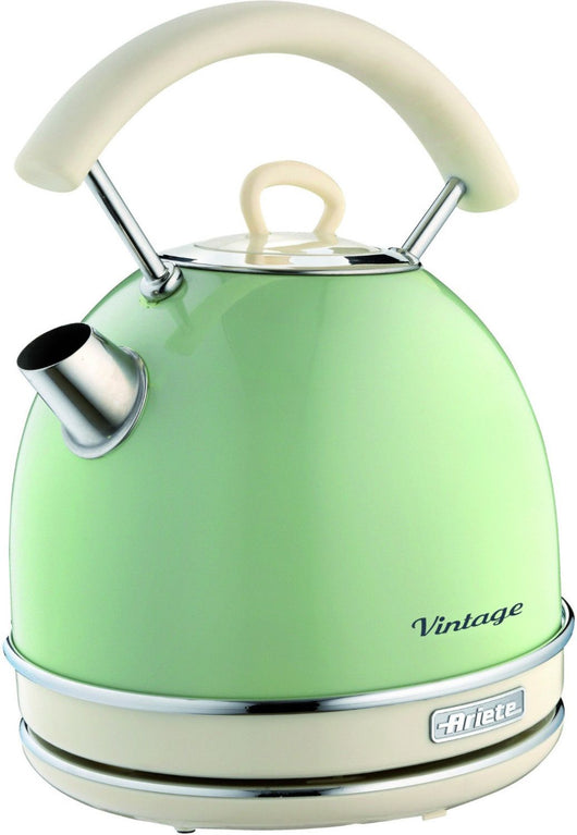Ariete 2877 bollitore elettrico 1,7 litri di design - infusi, tè e tisane - autospegnimento - 2000 watt - acciaio inox - linea vintage - verde - ARI2877VE