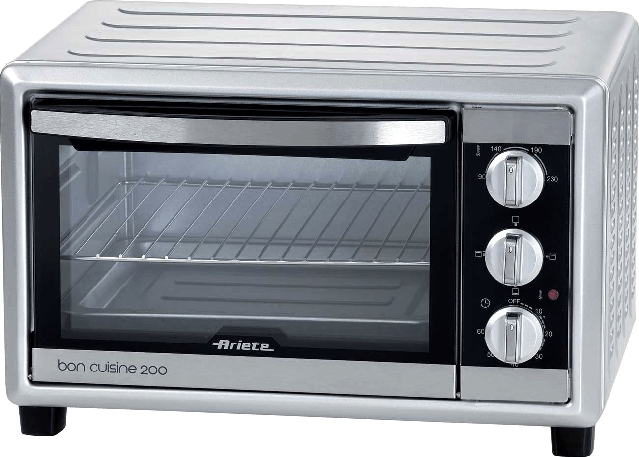 Ariete 981 bon cuisine 200 - forno elettrico 20 litri - doppio vetro - temperatura max 230° - 1380 watt - 3 posizioni cottura - timer 60’ - ART98111
