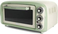 Ariete 979 forno elettrico di design 18 litri - ideale per pizza da 30 cm - doppio vetro - 1380 watt - acciaio inox - linea vintage - verde - ARI979GN