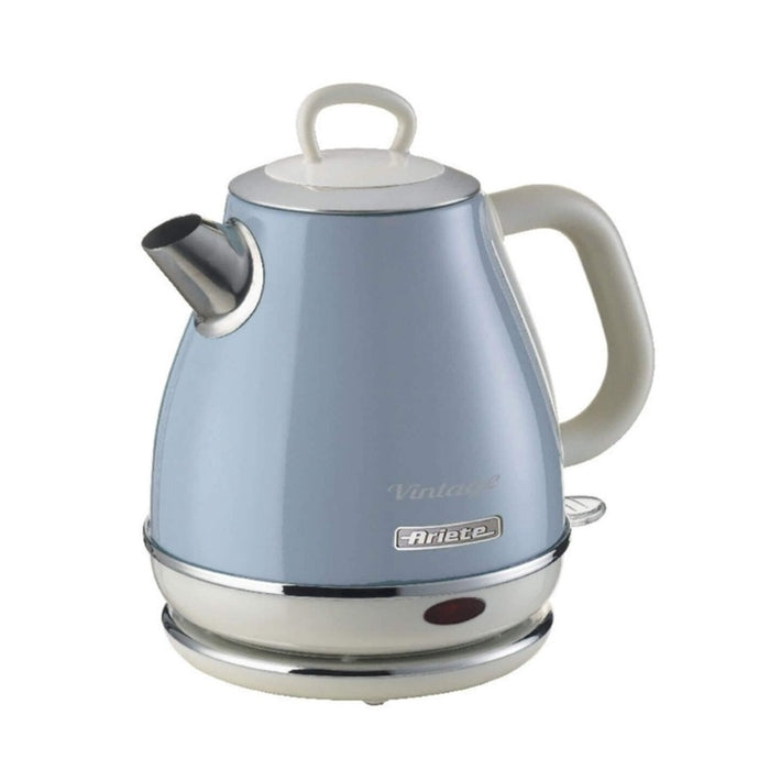 Ariete 2868 bollitore elettrico vintage 1 litro - infusi, tè e tisane - autospegnimento - acciaio inox - 1 litro - 1600 watt - celeste - ARI2868CE