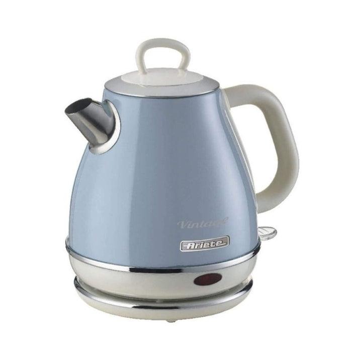 Ariete 2868 bollitore elettrico vintage 1 litro - infusi, tè e tisane - autospegnimento - acciaio inox - 1 litro - 1600 watt - celeste - ARI2868CE