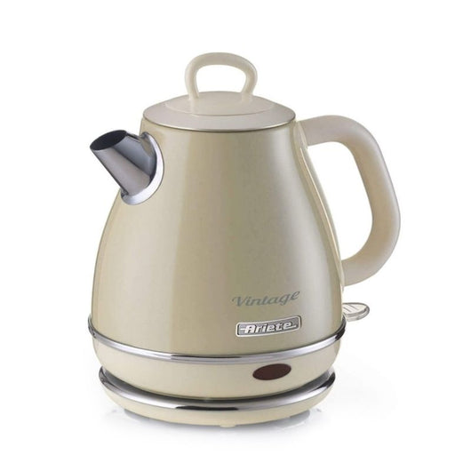 Ariete 2868 bollitore elettrico vintage 1 litro - infusi, tè e tisane - autospegnimento - acciaio inox - 1 litro - 1600 watt - beige - ARI2868BG