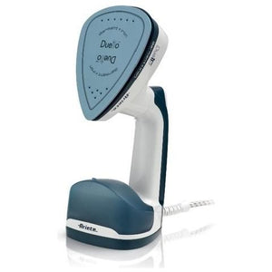 Ariete 6246 duetto garment iron - stiratrice verticale e ferro da stiro con piastra in ceramica antiaderente - 1000 watt - bianco e blu